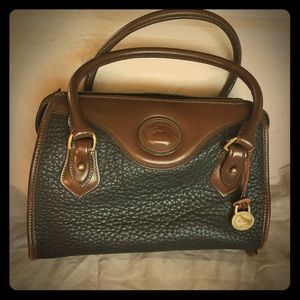 Vintage D & B black / brown leather satchel